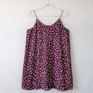 Alya Womens Pink Sleeveless Spaghetti Strap Animal Print Tank Top Size Medium
